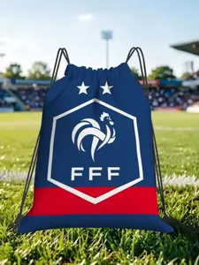 1 pc France Football Print Drawstring Bags Men Women Storage Backpack Teenager Travel Bag Multi-function Pocket Match Day Essentials