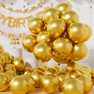 Party Balloons 50 count 12 inches  Metallic Chrome Helium Shiny Latex Thicken Balloon  Decoration for Wedding Birthday  Shower Graduation Christmas Carnival