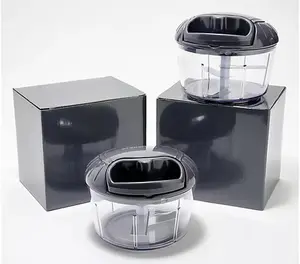 Prepology Manual Pull Chopper Set of 2 – 2.5 Cup Food Chopper for Veggies, Fruits & Meal Prep