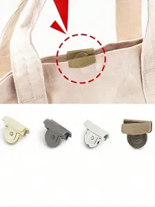 Canvas Bag Wallet Edge Magnetic Alloy Buckle, 20 * 7mm, 4 Colors, Seamless Magnetic Buckle For Shoulder Bags And Clothes, Diy Craft Accessories, Vintage Bag Metal Clasp Turn Locks Twist Button, For Diy Handbag Accessories, Leather Craft Bag Purse