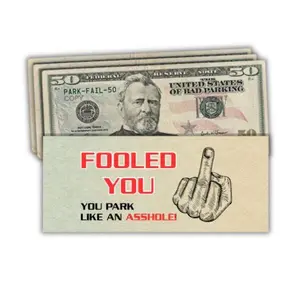 You Park Like An A-hole Bad Parking Prank Cards Funny Bad Parking Warning Cards – Leave Under Windshield – 50 Pack