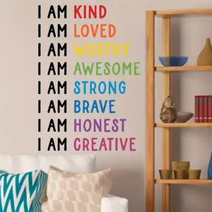 1set Inspirational Quotes Wall Sticker, Be Kind, Motivational Self-Adhesive Wall Stickers, Bedroom Entryway Living Room Porch Home Decoration Wall Stickers, Removable Stickers, Wall Decor Decals