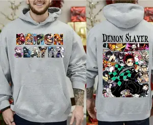 2 Sides Demon Slayer Anime Shirt, Kimetsu No Yaiba Shirt, Hashira Demon Slayer Tee, Anime Lover Hoodie, Unisex Sweater Pullover Tee