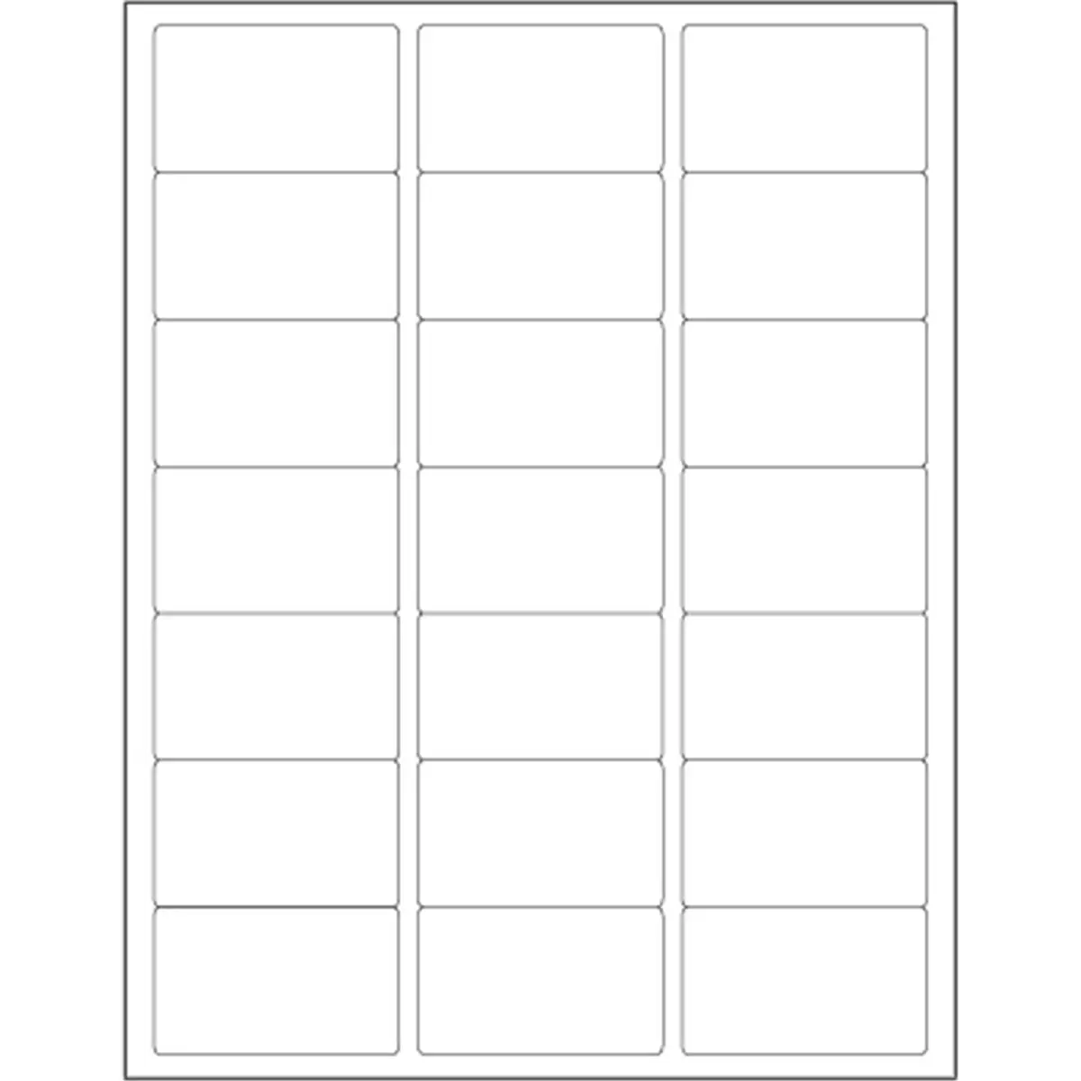 Tape Logic LL112 2.5 x 1.5 in. White Rectangle Laser Labels - Pack of 2100