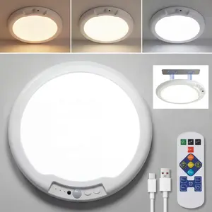 Modern LED Ceiling Light with USB Charging, Magnetic Installation-Free, Remote Control, Tri-Color Dimming, Ideal for Living Room, Hallway, Bedroom