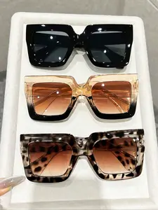 Women's Large Frame Trendy Casual Sunglasses Uv400 Protection, Floral Design, Perfect for Beach Outdoor Driving Travel