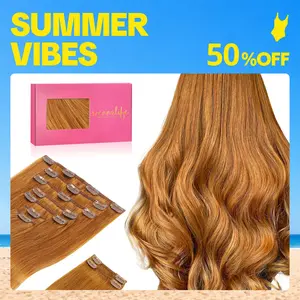 WENNALIFE 150g Clip in Hair Extensions 9pcs Balayage Dark Brown to Chestnut Brown Human Hair Luxury Remy Hair Injected Straight Volume