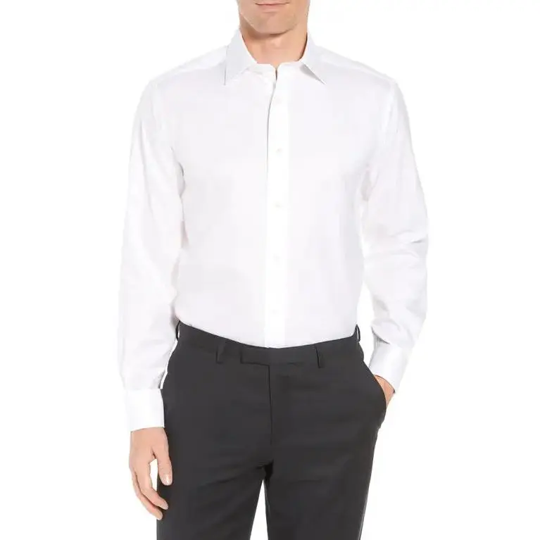 Dobby Neat Tuxedo Shirt - White