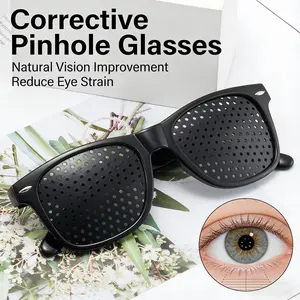 Unisex Pinhole Glasses Anti-Myopia AstigmatismGlassesMen's Women's Vision Improvement StrabismusCorrectionFatigue Glasses eye fatigue correction correction glass astigmatism black men lightweight eyewear sunglass eyestrain anti-eye strain