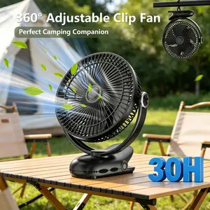 Multifunctional clip fan, 30H 10000mAh camping fan, 8in bedside fan, hanging fan, USB Desk Fan,office fan,Strong Wind Fan, Longest Runtime, Portable Fan Rechargeable,  USB Desk Fans for Golf Cart,Office Desk,