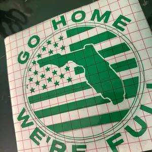 Go Home We're Full Decals Durable Weather Resistant Stickers for Vehicles Windows or Walls Easy Installation Unique Customization