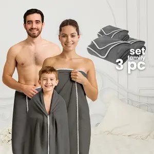 3PCS Ultra-Soft Coral Bath Towels Set for Family, Quick Drying Highly Absorbent Lightweight, Perfect for Home Hotels Spas, Absorb Moisture Rapidly for Daily Bathing Comfort