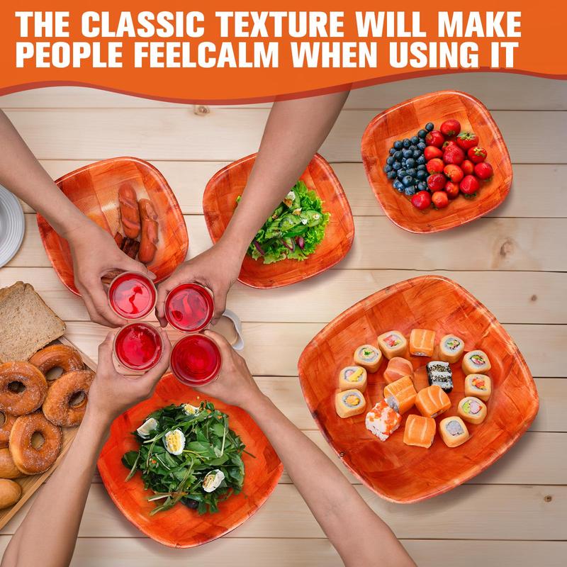 12 Pieces Wooden Salad Bowl, Decorative Salad Bowl 6, 8 and 10 Inch, Wooden Bowls 4 of Each Size, Durable Hardwood Salad Bowl Set For Kitchen And Family Gathering