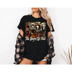 The Boys Of Fall Halloween Shirt, Halloween T-shirt, Graphic Tee, Fall Outfit, Casual Top, Unisex Shirt, Spooky Apparel Cotton Fabric