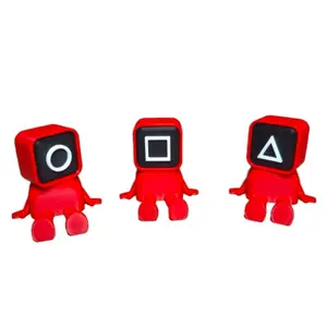 Squid Game 3D Printed Articulating Figurine Netflix Inspired Collectible Unique Poseable Toy for Fans Perfect Gift for Squid Game Lovers 4 pack edition