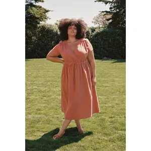 The Dawn Dress Extended | Terracotta Gauze