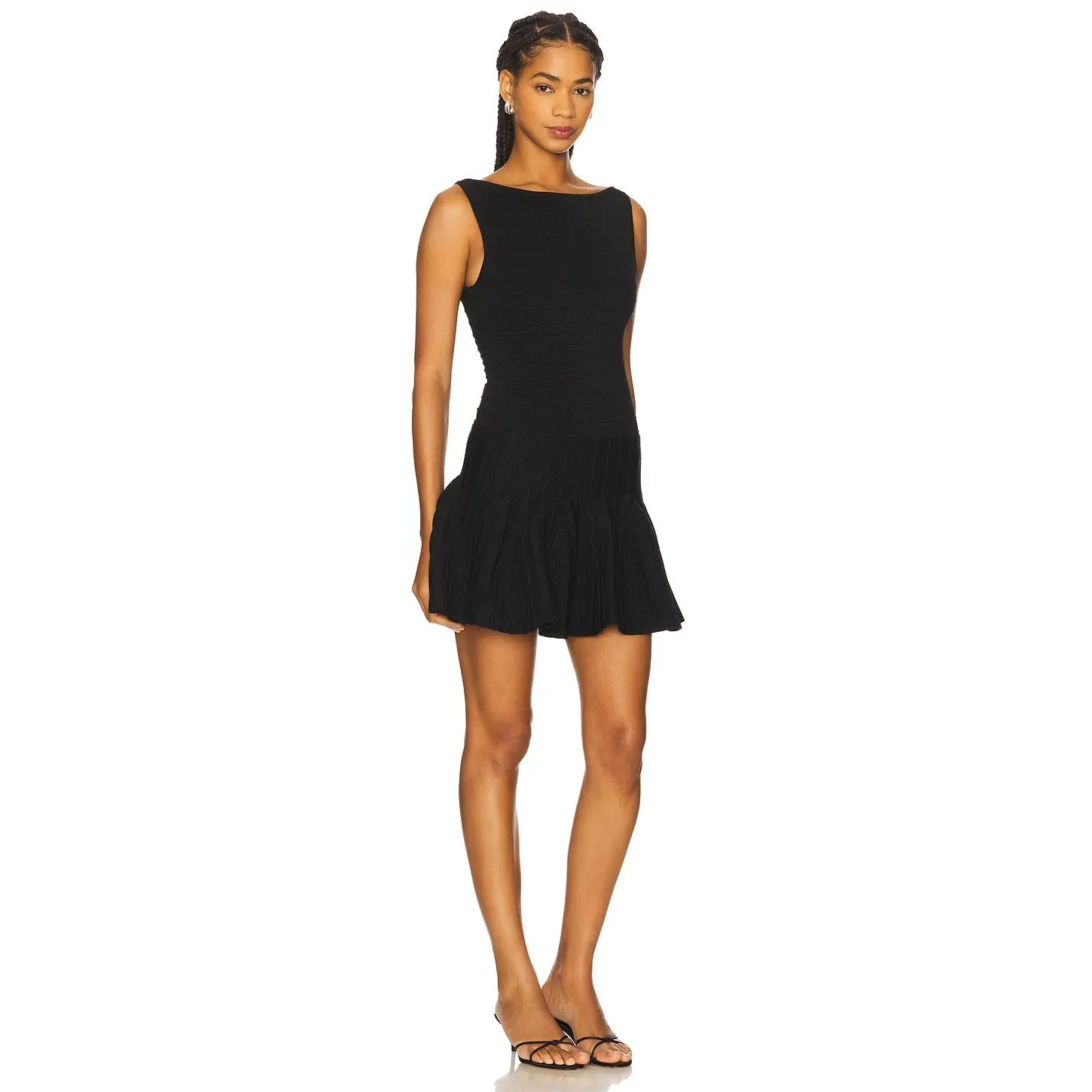 retrofete black dress Angela Silk Chiffon Dress – Retrofete main image 1