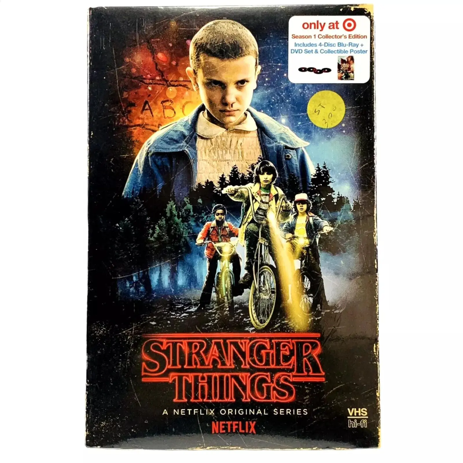 Crew of Stranger Things Box Season 1 DVD &amp; Blu Ray Exclusive VHS Retro Package with Poster + Puzzle Netflix Series 2 ite