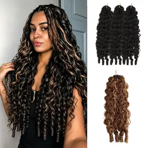 OQ HAIR Burmese Curly Feather Crochet Human Hair Natural & Mix Color for Miracle Knots Combo Deal