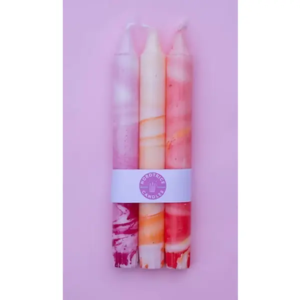 Tapered Candles | Marble Sunset Mix