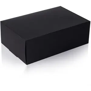 10 Pack  Boxes, 9 x 6 x 3 inches,For Bridesmaid Proposal Boxes,   Boxes, Wedding Present, Holiday, Birthday Party Favor and Christmas (Black)