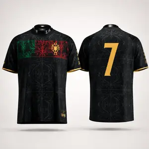 Portugal Black Gold Heritage Inspired Men's Short Sleeve Casual Shirt Luxury Graphic Print Fashion Shirt Lightweight Comfortable Casual Wear For Men