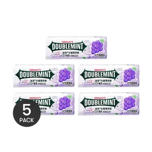 DOUBLEMINT Sugar-Free Grape Mint Candy - 5 Pack Limited Edition Heart Shape - 23.8g Each