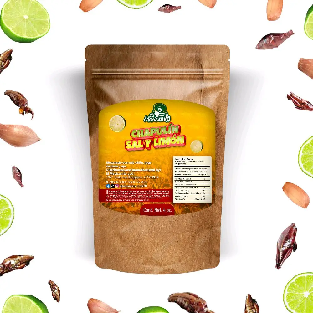El Mexicanito Chapulines With Salt And Lime 4oz Originally Oaxaca Mexico