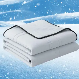 Cooling Blanket King Size, (91"x79") Cool-Q-Max 0.4 Technology for Hot Sleepers & Night Sweats Lightweight Summer Comforter, Soft Breathable Cold (Silver Grey)