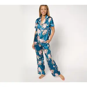 Madeleine Fig Westwood Short Sleeve Notch Collar Pajama Set