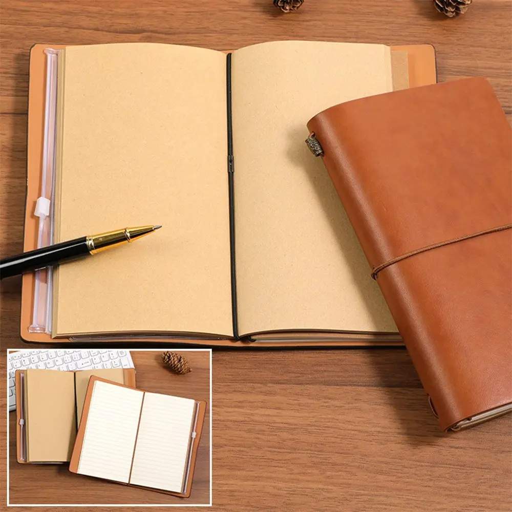 A6 Retro Notebook Diary, Writing Notebook, Journals For Writing, High-Quality Business Office Journal, Notebook For Work, Creative Binding Design, Replaceable Inner Pages Available, Notebook Refillable