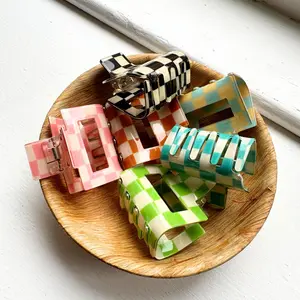 Check Pattern Hair Clips – Perfect for Everyday Hairstyles