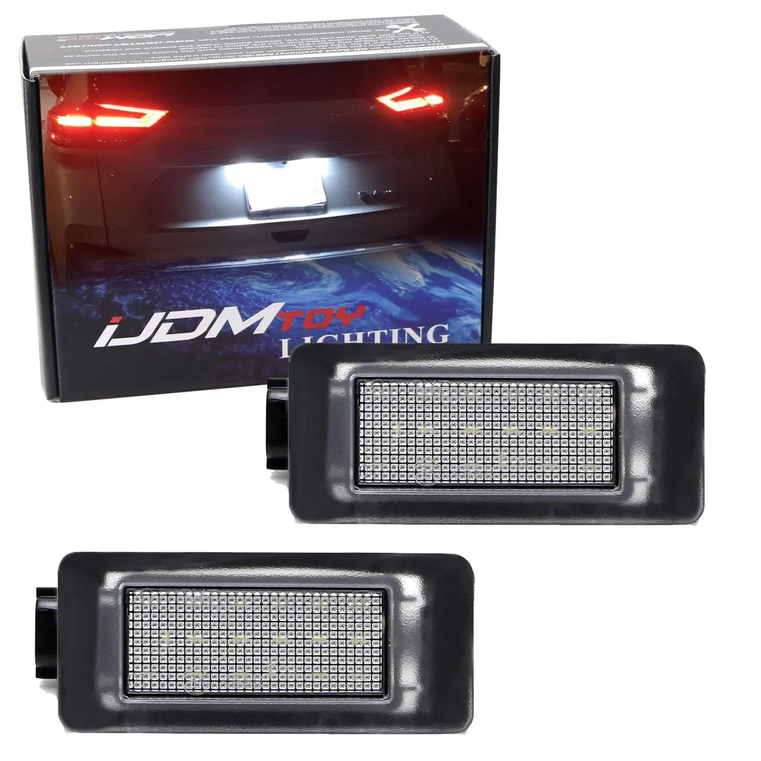 iJDMTOY 3W Full LED License Plate Light Kit For Nissan 2019/2020-up Altima Sentra Versa Rogue, Powered by 18-SMD Xenon White LED