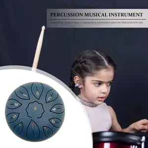 6 inch Steel Tongue Drum 11 Tune Hand Pan Tank Drum with Bag - Musical Instrument for Beginners & Music Lovers