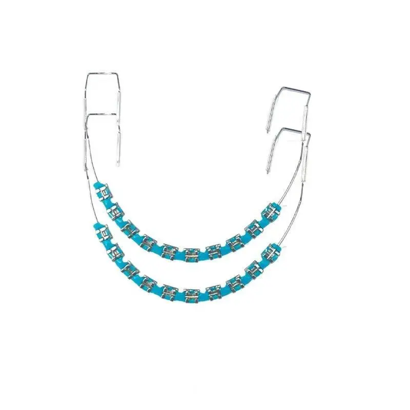 Sapphire colored fashion smile accessories decorative dental ornaments stylish fake braces street style accessories party outfits holiday costumes excellent gift for friends Oral