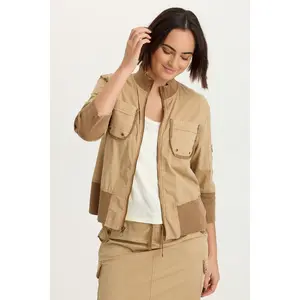 Kevone Poplin Bomber Jacket