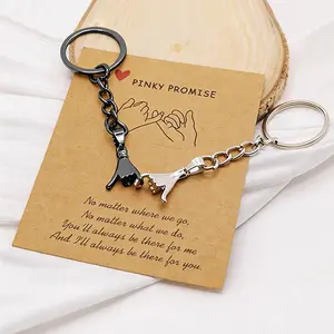 2pcs Pinky Promise Gift Matching Gifts for Him Her Best Friend fmaily Matching Keychains/Necklace for Gifts