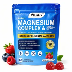VILCOV 14-in-1 Magnesium Complex + Ashwagandha Gummies, Mixed Berry Taste – 90 Gummies with Ashwagandha, D3, Zinc & L-Theanine – Supports Calm Focus, Healthy Sleep & Daily Vitality – Ideal for Home, Office, or as a Loving Mother’s Day Gift