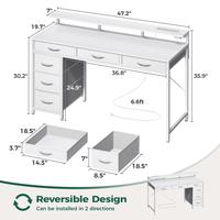 6 Drawers 47 inch White