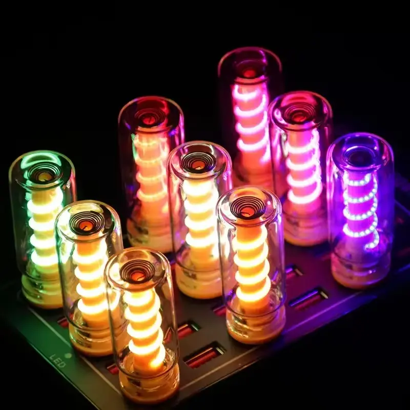 FCCEMC Decorative Lighting Spiral USB LED Filament Touch Dimming Bulb 5V Retro LED Bulbs 1W Night Light Camping Incandescent