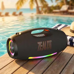 330W Maximum power【ZEALOTS】Portable wireless speaker, high fidelity sound and audio, desktop Bluetooth speaker surround sound, TWS pairing, 48000mAh long battery life, supports USB/TF card/AUX/BT smartphones. Ideal choice for family/car/party/camping