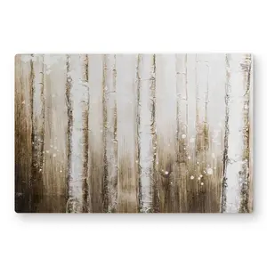 Begin Home Decor C1MP12184U27O5 12 x 18 in. Texturized Abstract Forest Wall Art - Modern Metal Print