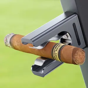 Magnetic Cigar Holder - Ultimate Golf Accessory for Cigar Lovers, Sturdy Aluminum Alloy & Stainless Steel, Fits Golf Carts, Beach Chairs, Fishing Rods - Secure Magnetic Grip, Hook & Loop Strap golf travel bag