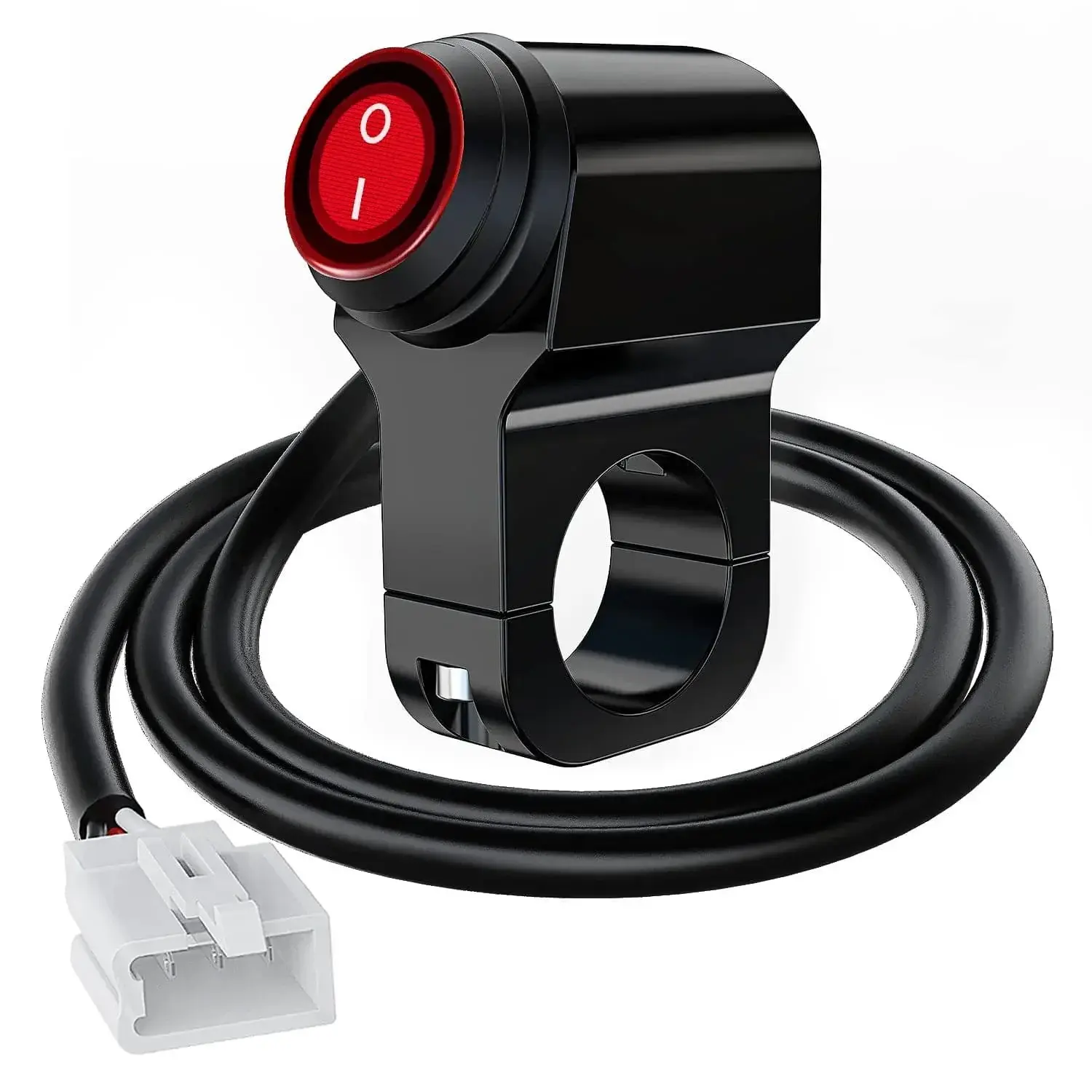 Nilight 7/8-Inch Weatherproof Aluminum Alloy Metal Motorcycle Handlebar Switch - Plastic-Silicone Enhanced On/Off Control for LED, Fog Lights; Non-Smart Device for Scooters, Bicycles Electrical Equipment