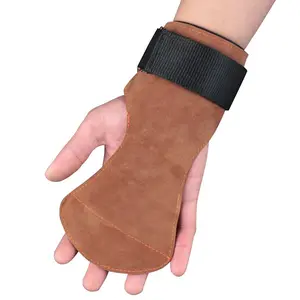 Gym Wrist Assist Straps Thickened Faux Cowhide Anti-Slip Adjustable Velcro Hand Protection for Pull Ups Chin Ups Weight Lifting Fitness Workout