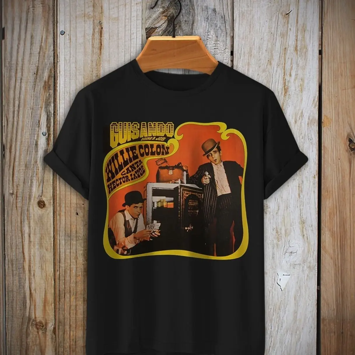Guisando / Doing A Job Latin Albums Héctor Lavoe Willie Colón T-Shirt Cantando N