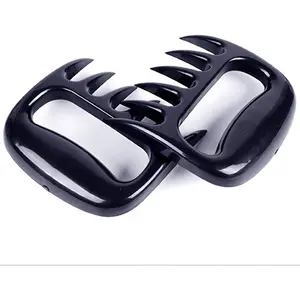 2 PACK Meat Claws, Plastic Meat Shredder Claws for Grilling, Roasting Turkeys, Chopping and Carving Foods (Black)