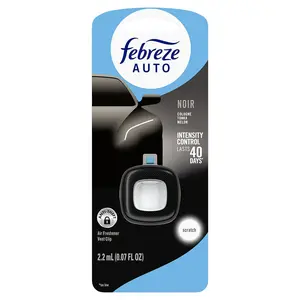 Febreze Car Vent Clip Noir Scent Odor Eliminator and Car Air Freshener 0.07Oz (2ml)