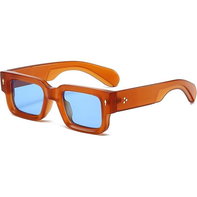 SHAUNA Fashion Square Women Sunglasses Retro Rivets Men Clear Gradient Shades UV400 Sun Glasses - 200000297