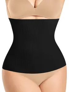 Women's Solid Color Waist Trainer Shapewear, Tummy Control Shaper, High Stretch Shaper for Daily Wear, Underwear